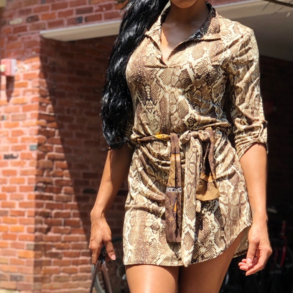 Snake print dress